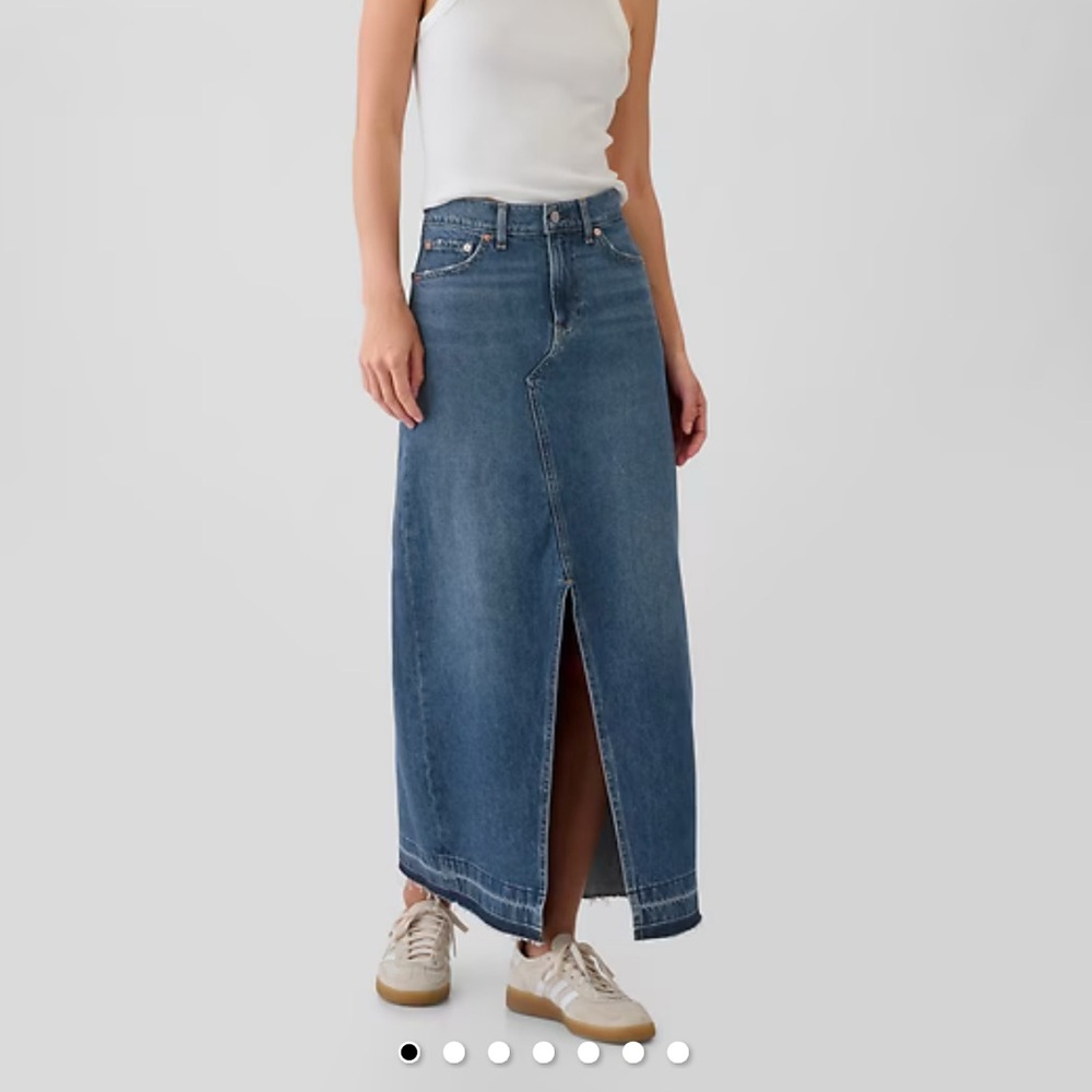 GAP Blue Denim Maxi Skirt
